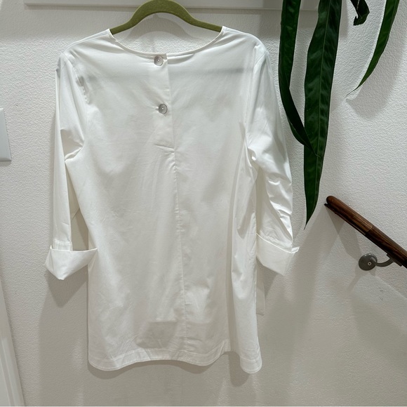 J Jill white shirt collection tunic blouse size M - Picture 4 of 8